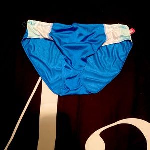Aussiebum Club Original Blue and White Nylon Swim Brief - L